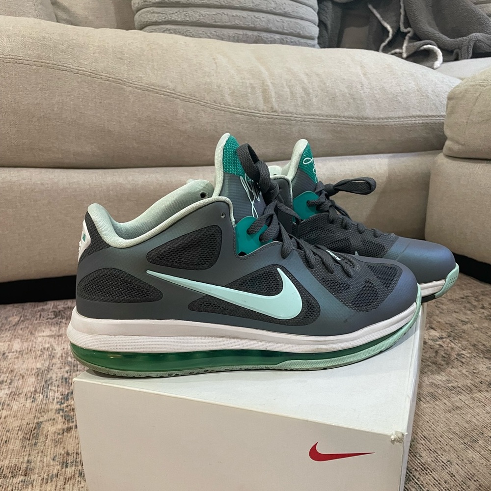 Gray and Blue Lebron 9, Low, Men’s Size 9, Gently Used